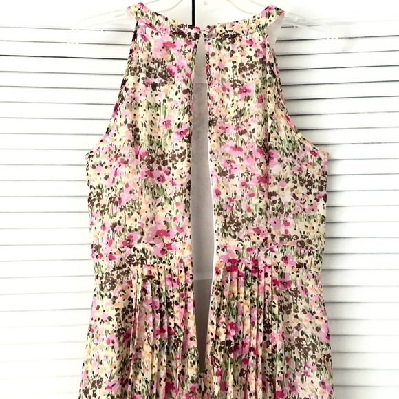 ADRIANNA PAPELL Pleaded FLORAL Print DRESS - Picture 6 of 8